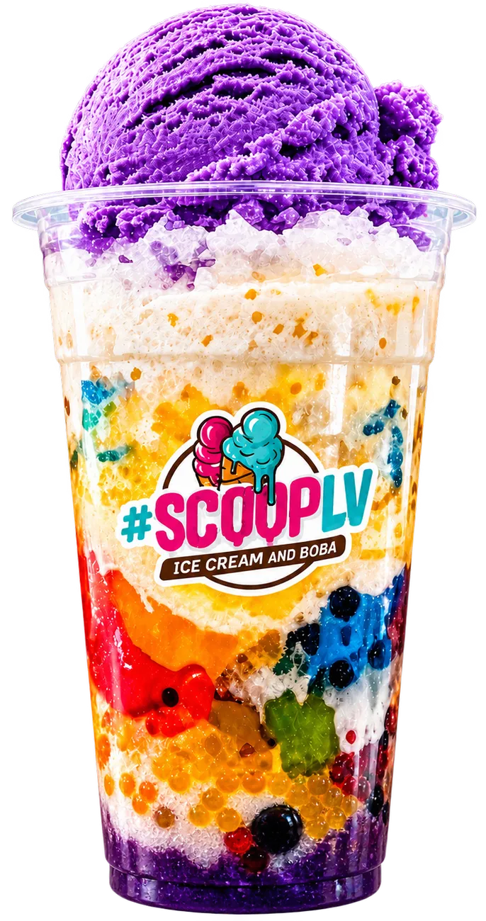 Halo-halo with ube ice cream