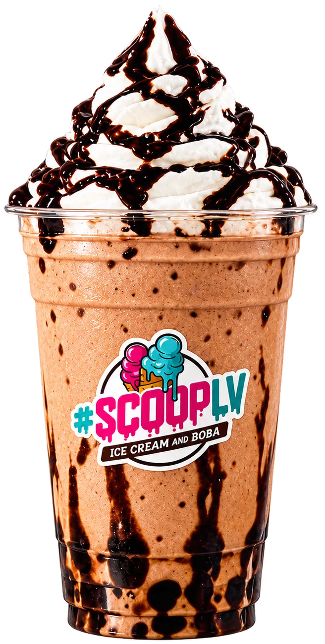 Chocolate shake with whipped cream